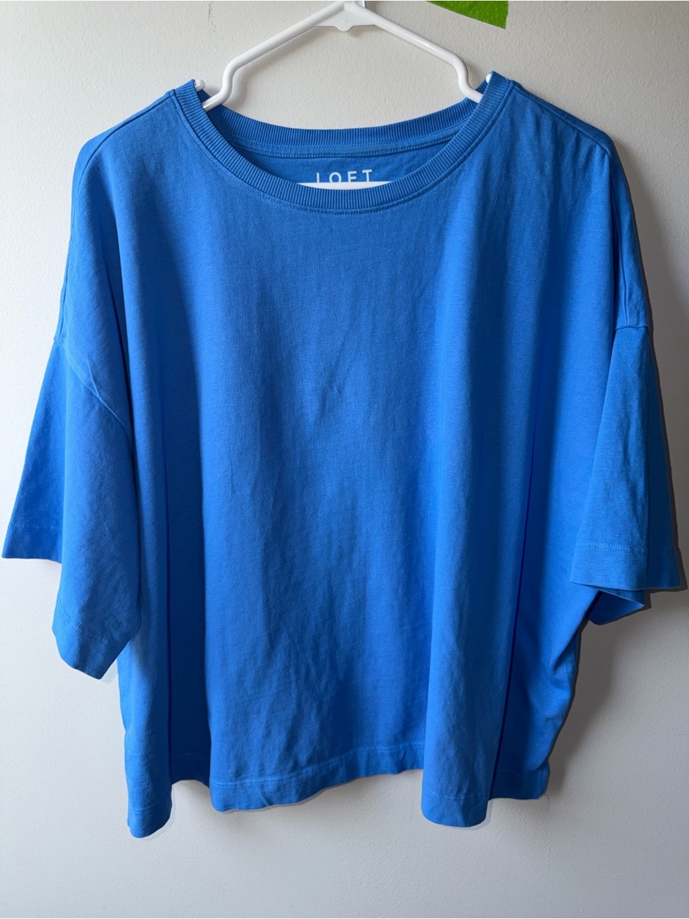 LOFT Bright Blue Short Sleeve Cotton Tee